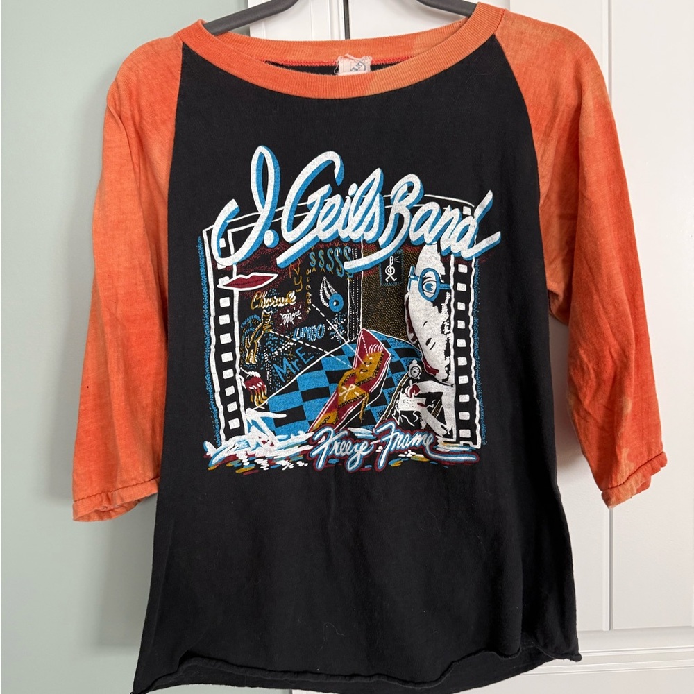 Vintage J Geils Band Freeze Frame Concert Raglan Tee